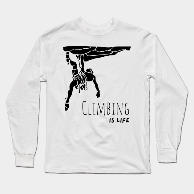 Climbing is life Long Sleeve T-Shirt by Domelia